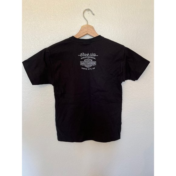 Black T-Shirt Sleeve Harley Davidson Short Womens Size Medium Harley-Davidson Wo - Picture 4 of 5